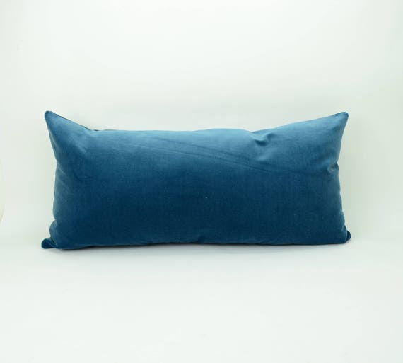 blue velvet pillow case