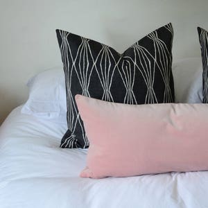 blush long lumbar pillow cover // blush velvet cushion cover // blush velvet long lumbar pillow cover// pink velvet pillow cover image 8