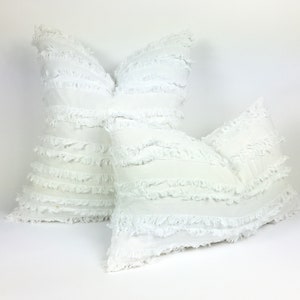 White Pom Pom Pillow Cover Large Poms 7 White Pom Pom Pillow Cover Large Poms 7