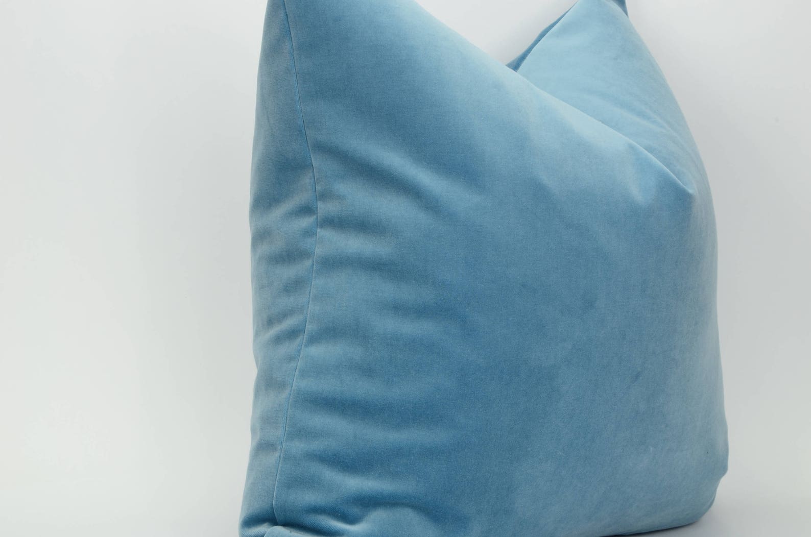 Cornflower Blue Velvet Pillow // Blue Velvet Pillow // Light Etsy