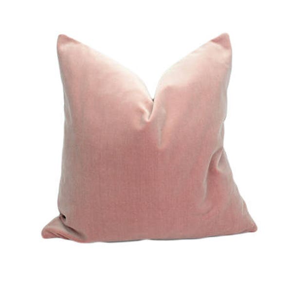 12 x 18 inches READY TO SHIP // dusty pink velvet pillow  // dusty pink velvet cushion // velvet pillow cover // pink velvet cushion