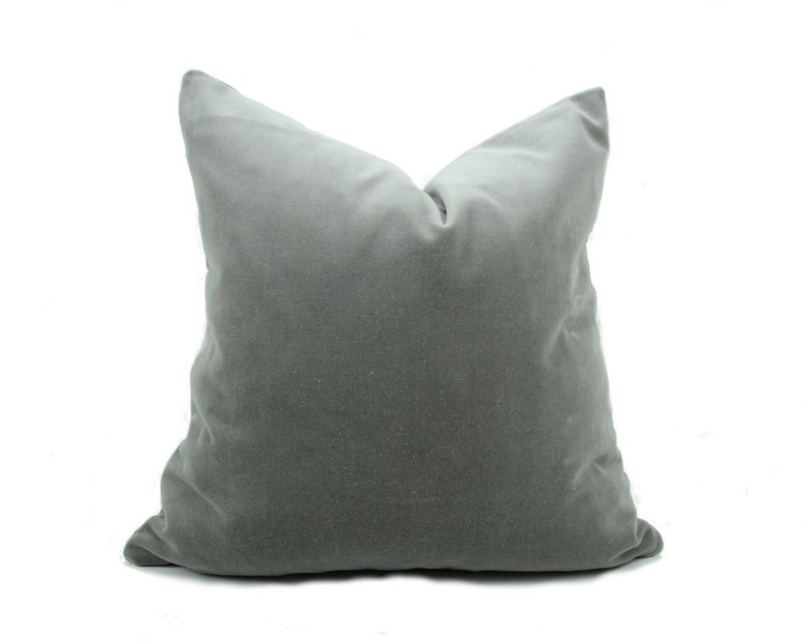 Stone Grey Velvet Pillow Case // Stone Grey Cushion Case // Etsy