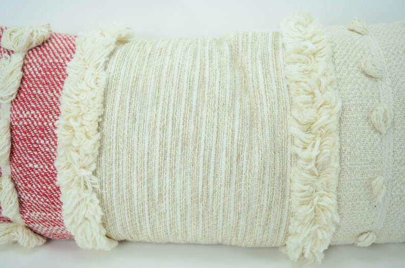 Fringe Bohemian Pillow //lumbar Pillow // Boho Tassel Pillow Etsy