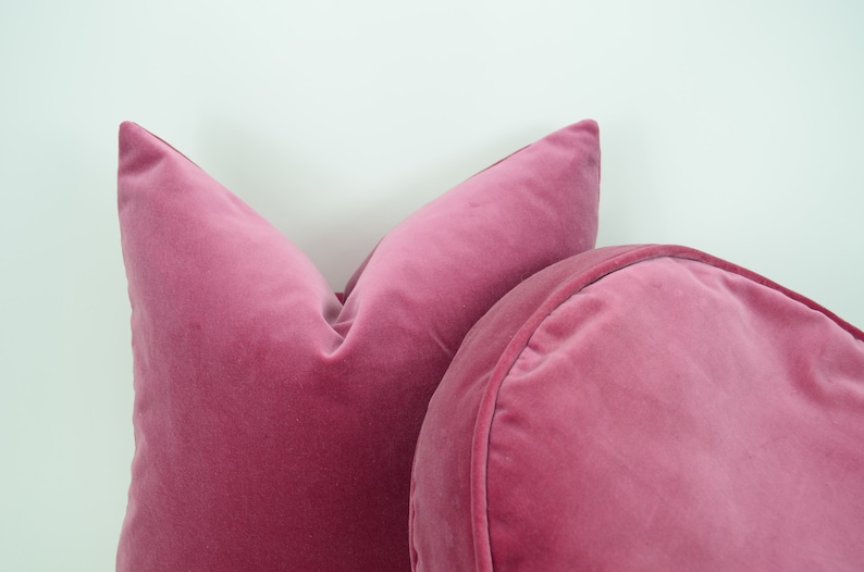 Rose Pink Velvet Pillow Cover // Rose Pink Velvet Cushion Etsy