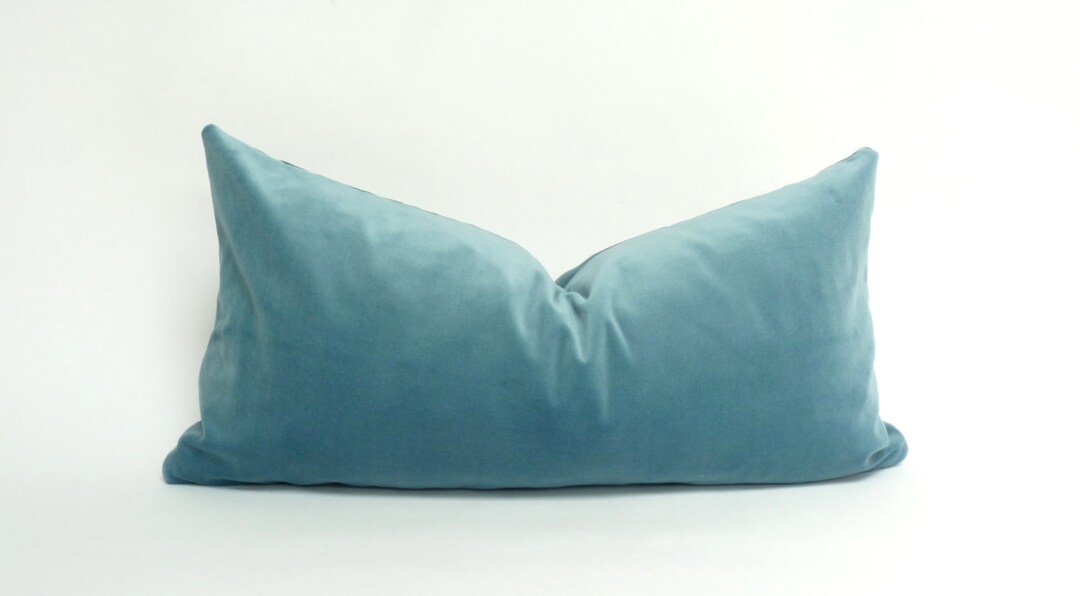 Cornflower Blue Velvet Pillow Case // Velvet Body Pillow // Light Blue