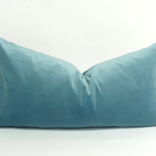 Cornflower Blue Velvet Pillow Case // Velvet Body Pillow // Etsy