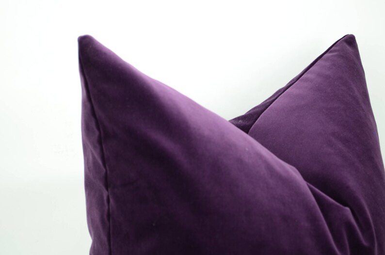 Plum Velvet Pillow Cover // Plum Velvet Cushion // Aubergine Etsy