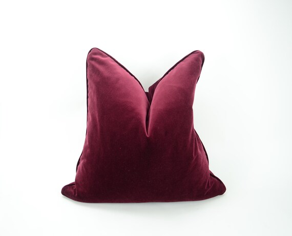 Burgundy Velvet Pillow Case Mulled Wine Velvet Cushion Case Burgundy Velvet Cushion Etsy Canada