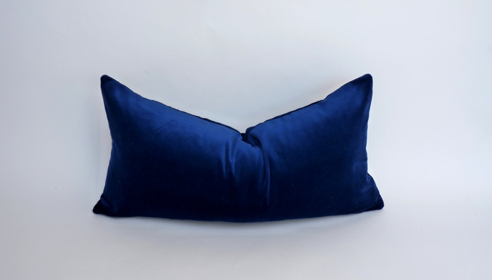 Sapphire Blue Velvet Pillow Case // Rectangle Velvet Cushion Etsy