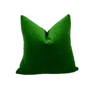 emerald green velvet pillow cover // emerald green velvet cushion // green velvet pillow // velvet pillow image 1