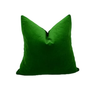 Kelly Green Velvet Pillow Pea Green Velvet Cushion Cotton Velvet Pillow Green Cotton Velvet Pillow Etsy