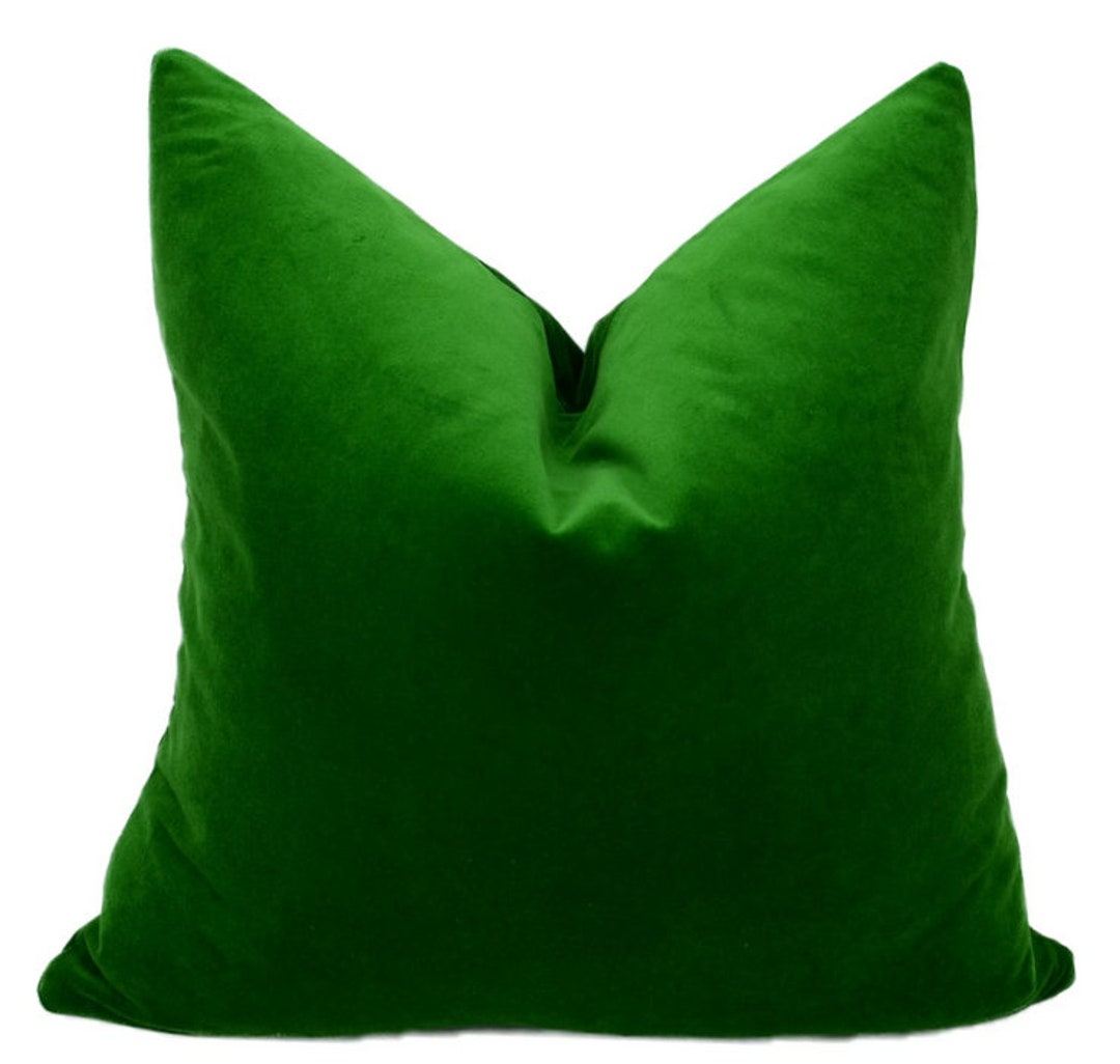 Emerald Green Velvet Pillow Case // Green Velvet Cushion // Emerald