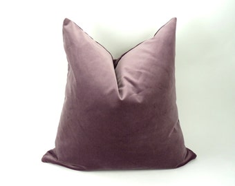 mauve pillow cover // mauve velvet cushion case // mauve velvet pillow cover