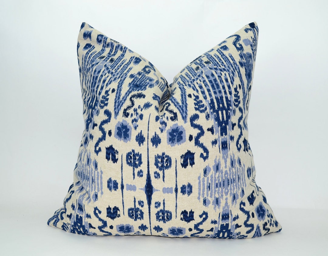 Indigo Pillow Case // Indigo Print Pillow Case // Blue Print Etsy