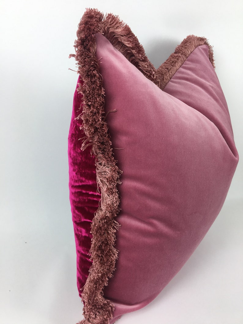 Fuschia Pink Silk Velvet Pillow // Silk Velvet Cushion // Pink Etsy