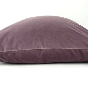 mauve pillow cover // mauve velvet cushion case // mauve velvet pillow cover // long lumbar pillow cover image 3