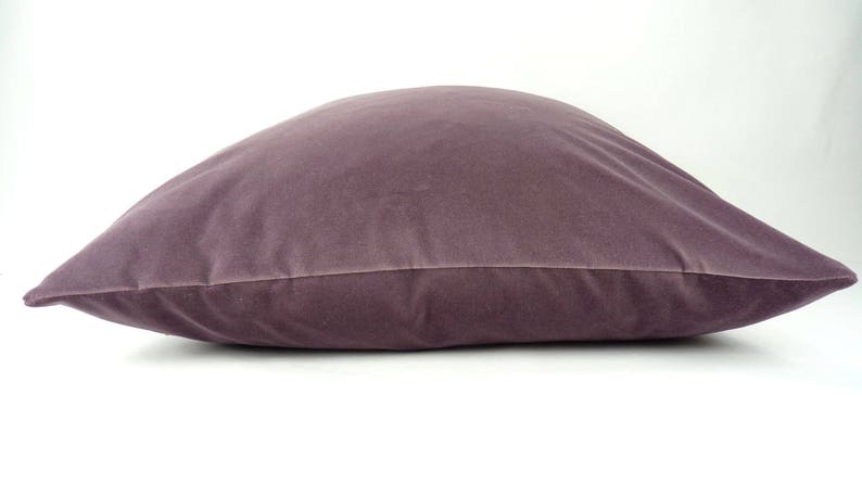 mauve pillow cover // mauve velvet cushion case // mauve velvet pillow cover // long lumbar pillow cover image 3