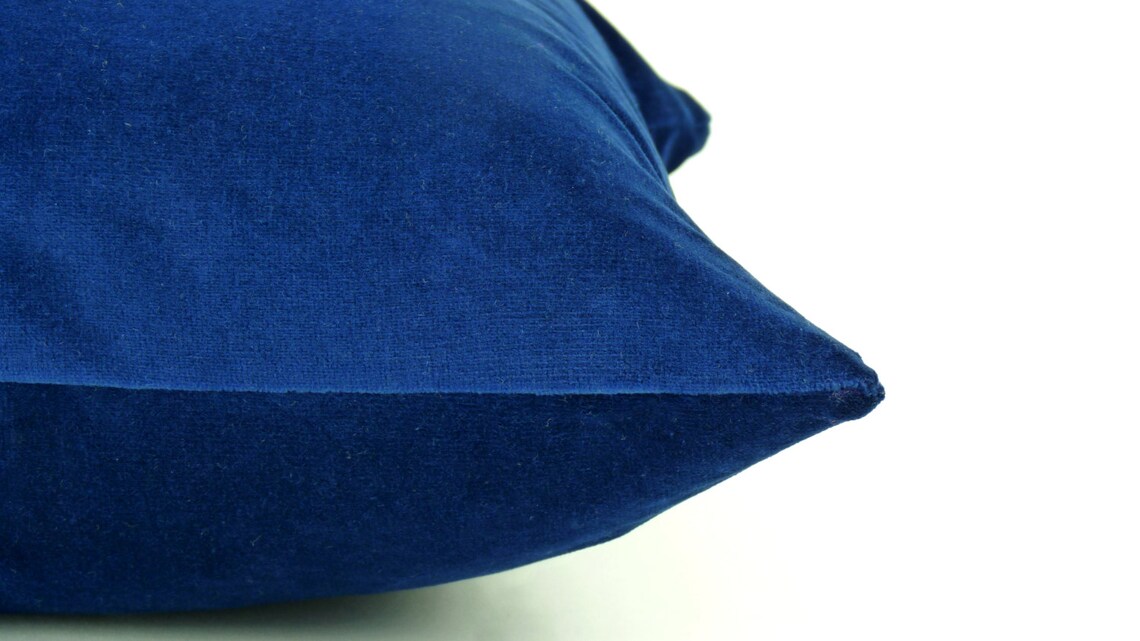 Sapphire Blue Velvet Pillow Case // Blue Velvet Cushion Case Etsy
