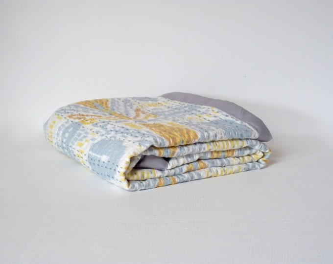 Boho Baby // Grey and Yellow Baby Blanket // Ikat Baby Quilt Etsy