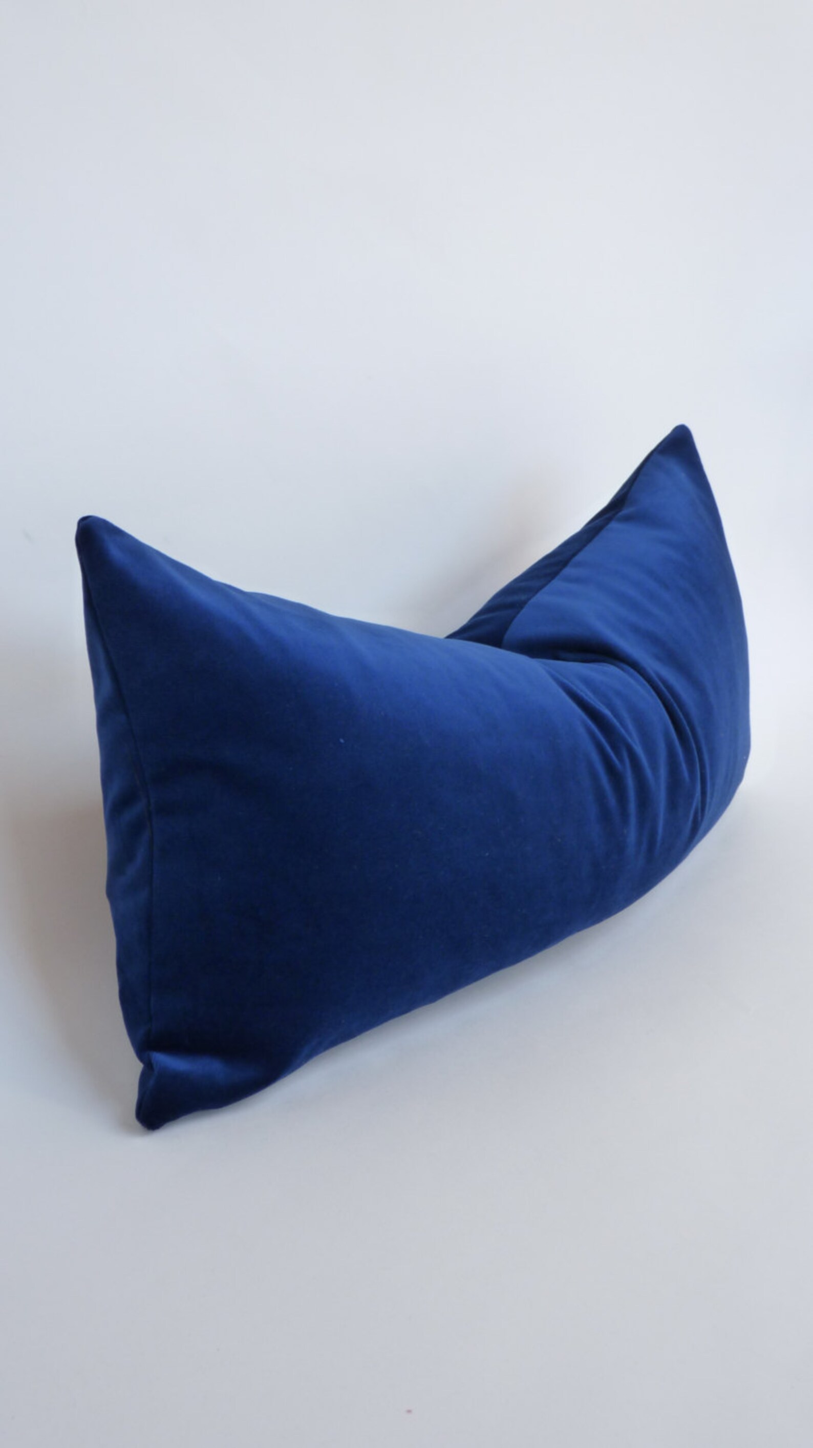 Sapphire Blue Velvet Pillow Case // Rectangle Velvet Cushion Etsy