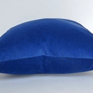 royal blue velvet pillow case // blue velvet cushion cover // royal blue pillow case image 3