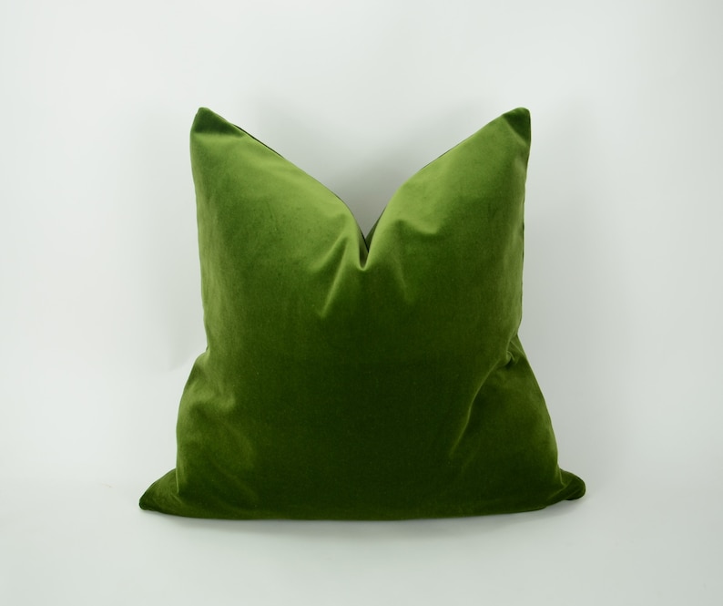 Moss Green Velvet Pillow Case // Moss Green Velvet Cushion // Etsy