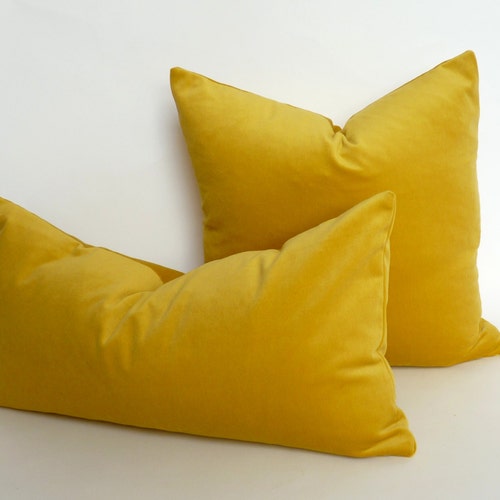 yellow rectangular cushion
