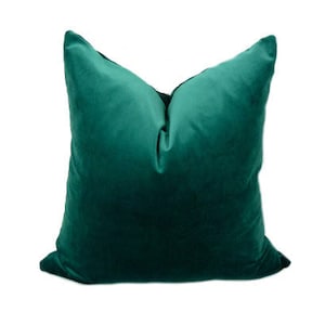 green teal velvet pillow cover // green teal velvet cushion case // teal velvet pillow