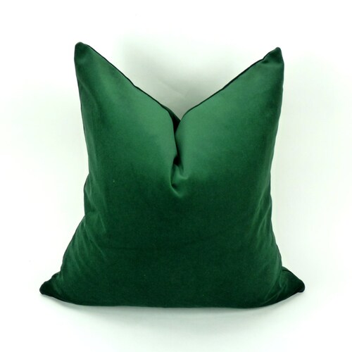 Forest Green Pillow Cover // Forest Green Velvet Cushion // Etsy