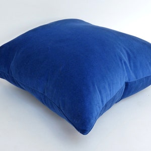 royal blue velvet pillow case // blue velvet cushion cover // royal blue pillow case image 5