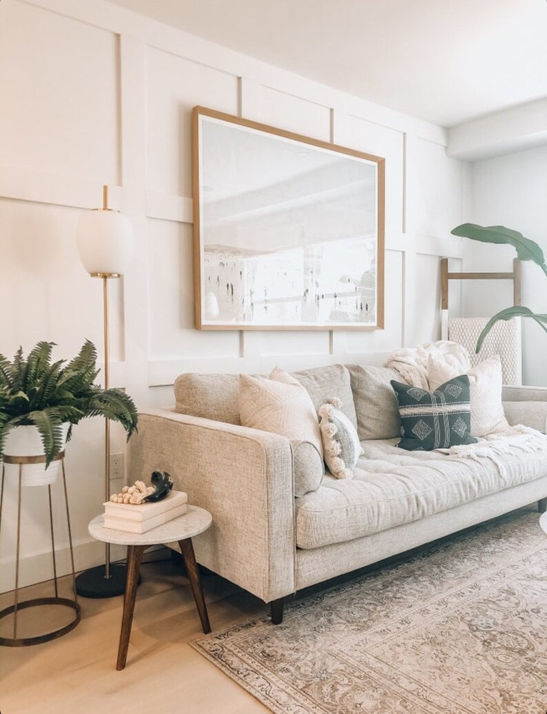 Neutral Woven Pillow // Woven Tassel Pillow // Grey Neutral Etsy