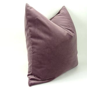 mauve pillow cover // mauve velvet cushion case // mauve velvet pillow cover // long lumbar pillow cover image 5