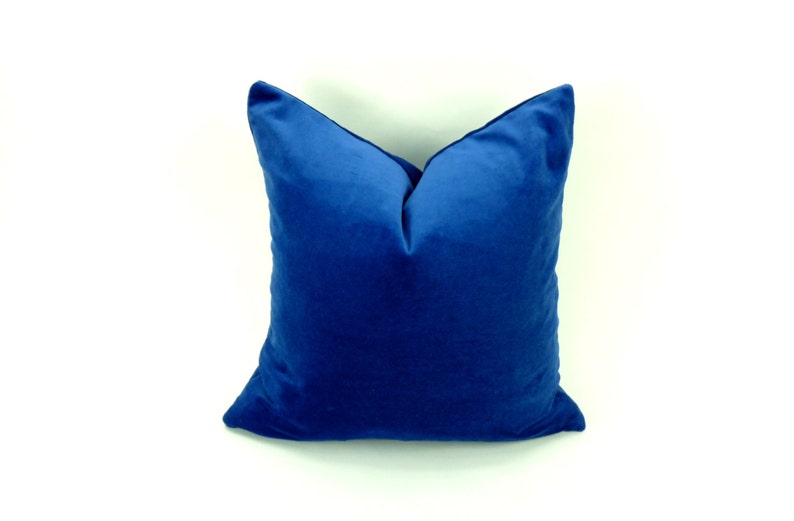 royal blue velvet pillow case // blue velvet cushion cover // royal blue pillow case image 1