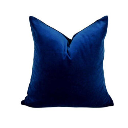 Sapphire Blue Velvet Pillow Case // Blue Velvet Cushion Case Etsy