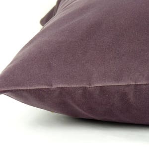 mauve pillow cover // mauve velvet cushion case // mauve velvet pillow cover // long lumbar pillow cover image 4
