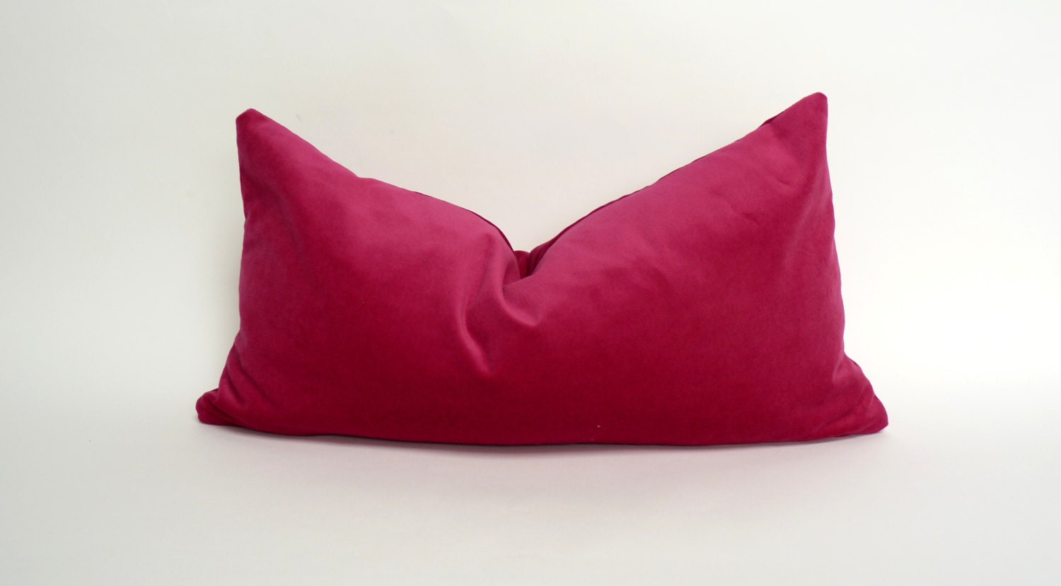 Raspberry Rectangle Velvet Pillow Case // Lumbar Velvet Etsy