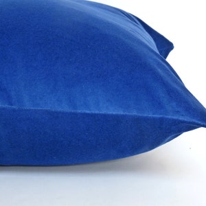 royal blue velvet pillow case // blue velvet cushion cover // royal blue pillow case image 4