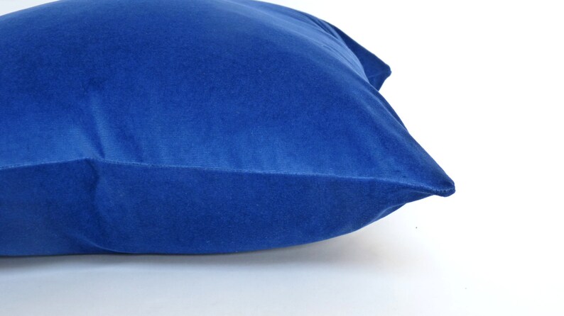royal blue velvet pillow case // blue velvet cushion cover // royal blue pillow case image 4