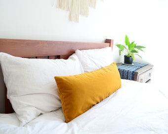 long lumbar pillow cover // mustard velvet pillow cover // long lumbar mustard cushion cover // mustard cushion cover