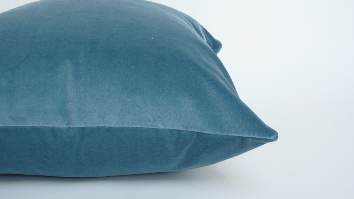 Cornflower Blue Velvet Pillow // Blue Velvet Pillow // Light Etsy