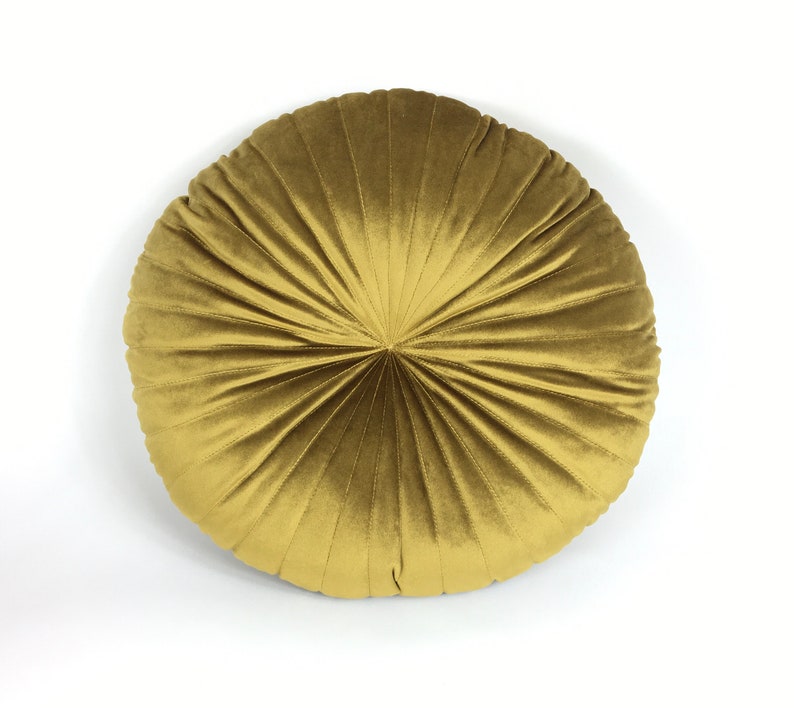 Round Velvet Pillow // Round Blush Pillow // Round Rust Pillow Etsy