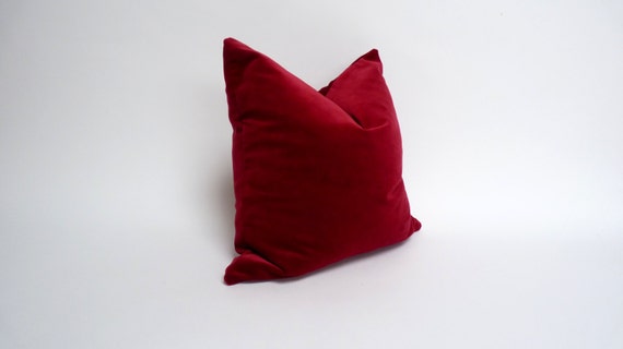 Christmas Pillow Dark Red Pillow Case Deep Red Velvet Cushion Case Redcurrant Red Pillow Case Etsy