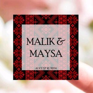 Stickers henné Tatreez et nous vous avons créé par paires Coran 78:8 - Sticker mariage musulman islamique ou étiquettes de faveur pour la douche nuptiale
