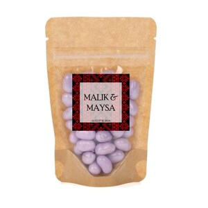 Sacs de cadeaux pour la douche nuptiale Tatreez au henné - Sacs cadeaux pour baby shower, pop-corn ou friandises - Pochettes de fiançailles ou de mariage