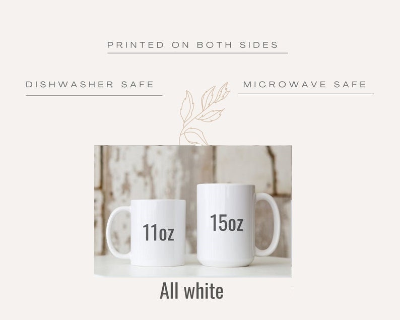 Peut inclure: Deux mugs en c&eacute;ramique blancs, l'un &eacute;tiquet&eacute; "11oz" et l'autre "15oz", sont pr&eacute;sent&eacute;s sur un fond neutre. Le texte "IMPRIM&Eacute; DES DEUX C&Ocirc;T&Eacute;S", "LAVE-VAISSELLE" et "MICRO-ONDES" est &eacute;galement visible. Les mugs sont d&eacute;crits comme "Tout blanc".