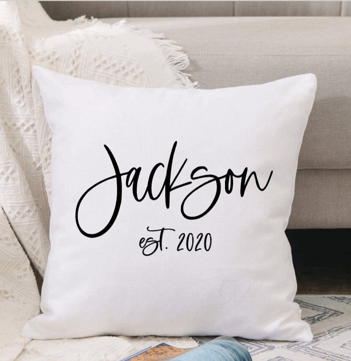 Custom Pillow Case Throw Pillow Wedding Gift Personalized Etsy