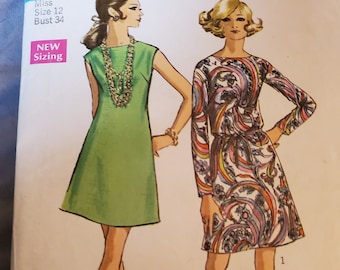 Simplicity 8181 sewing pattern size 12 Jiffy Dress