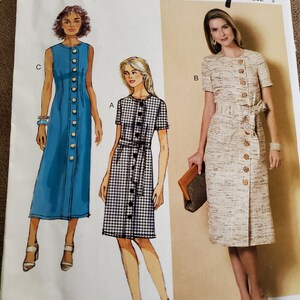 Butterick R10162 sewing pattern dress and sash UNCUT and FF pattern pieces sizes  14 thru 22