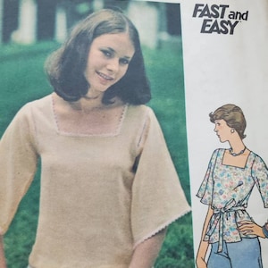 Butterick 4043 sewing pattern size 10 blouses or tops cut and uncut  pattern pieces