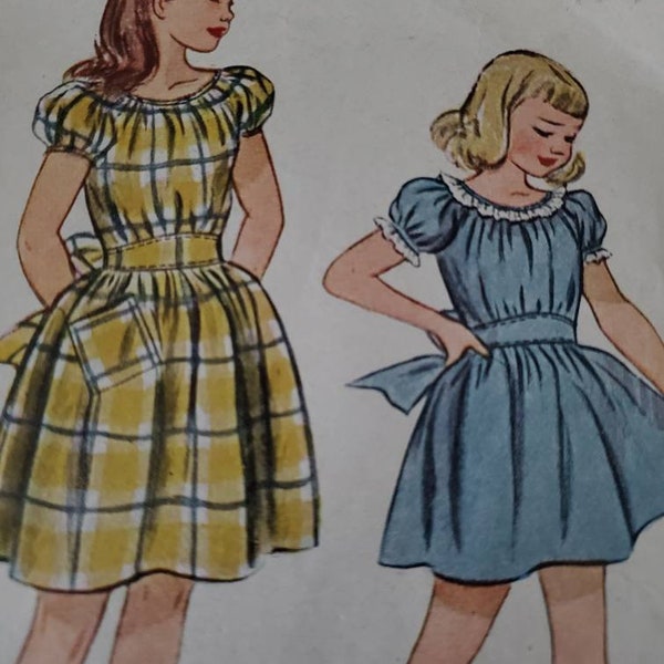Simplicity 2096 sewing pattern One Piece Dress  1947 sewing